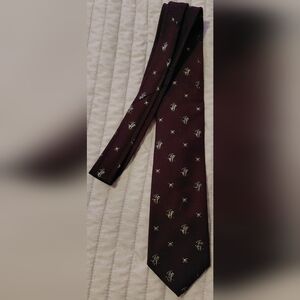 Vintage 70/80s Pride Of England Brown Silk Poly Embroidered Polo Player Motif